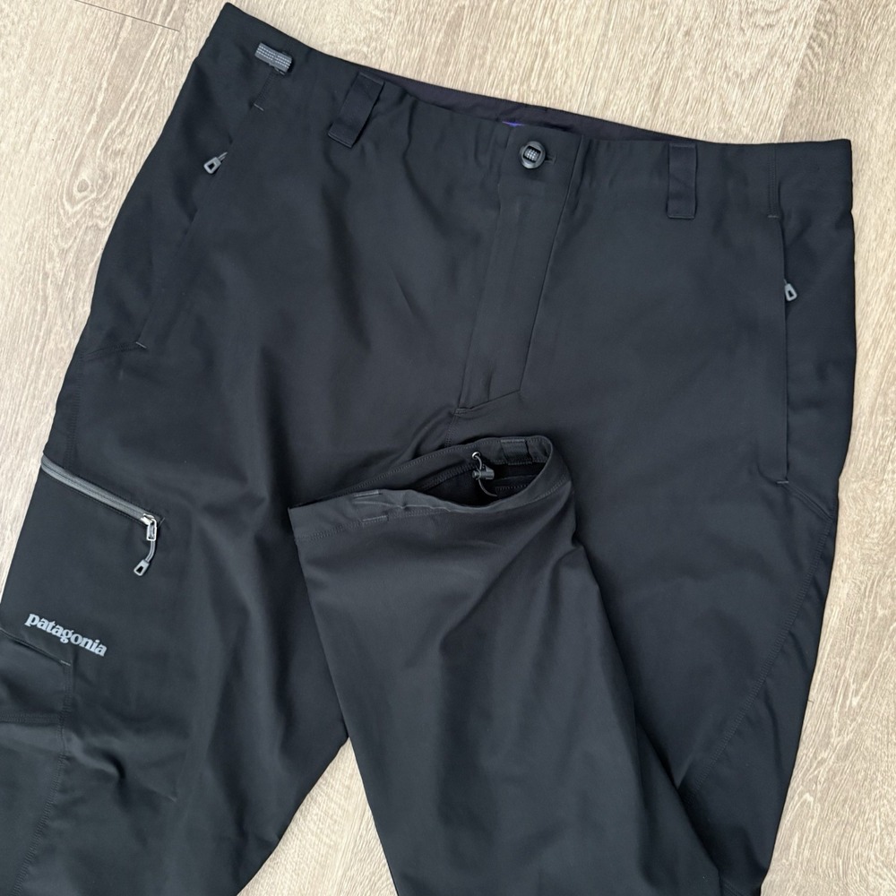 Patagonia Simul Alpine Pants Men's 38 Black Grey Performance Cargo Stretch